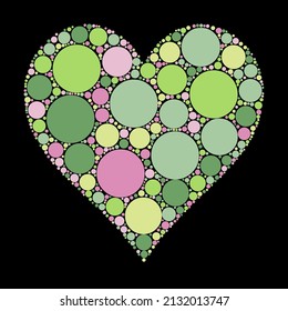 vector de círculo de color de palabra de amor 