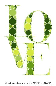 love word color circle vector 