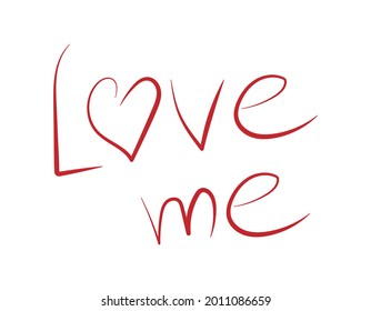 Love word hand drawn lettering.