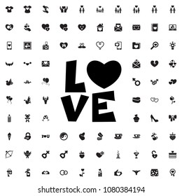love word icon illustration isolated vector sign symbol