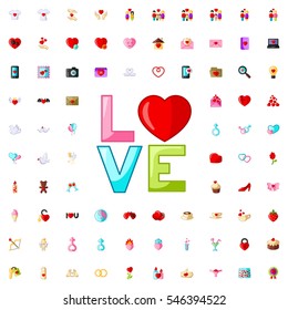 love word icon illustration isolated vector sign symbol