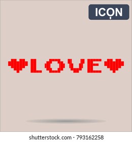 Love word icon vector