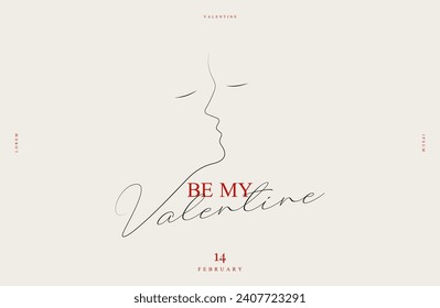 Love word lettering, calligraphy hand drawn heart. Valentine's day concept template, background. Card, poster, cover set. Modern design. Trendy minimal typography. Line drawing. Vector Illustration.