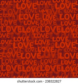Love word seamless pattern