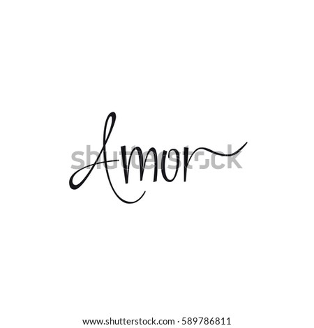 Love Word In Spanish Lettering Love Word In Spanish Lettering