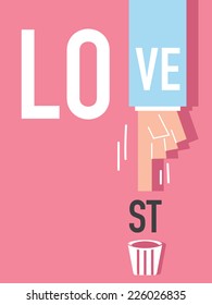 Love word VECTOR ILLUSTRATION