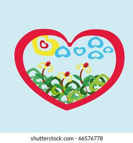 Love to the world. Illlustration.