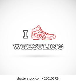 I love wrestling logotype. Fight theme.