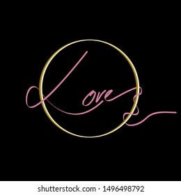 Love writing in a round frame with a black background.
