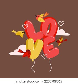 love written vector illustration Suitable for valentine theme, february holiday, valentines celebration, gift template