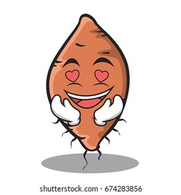 In love yam character cartoon style