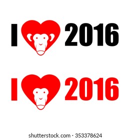 I love year 2016. New year of monkey