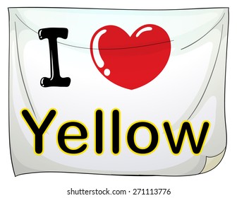 I love yellow posted on the wall