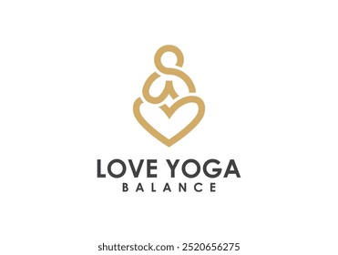 Love Yoga Belleza Cosmética Cuidado de la piel del cuerpo Diseño de logotipo