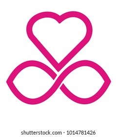 Love yoga logo design vector