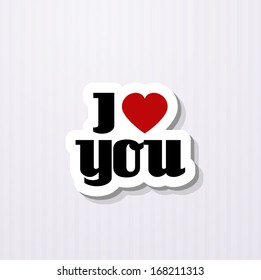 I love you