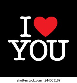 Love You Text Heart Sign Stock Vector (Royalty Free) 266001962