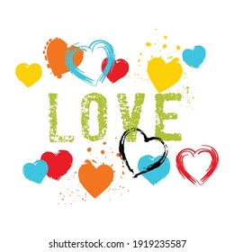 Love you with all my hearts, placement design