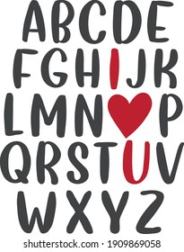 I love you alphabet | Valentine's day quote