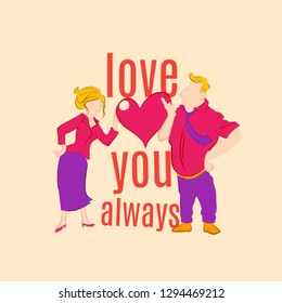 love you always cute couple 