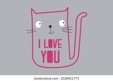 i love you animal art beautiful t-shirt design