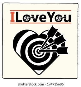  I love you. Arrows in the heart