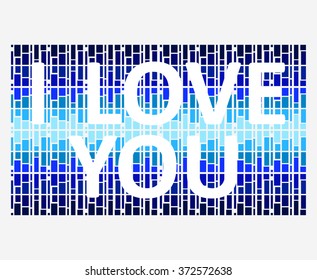 I Love You background. Greeting card. Valentine's Day.