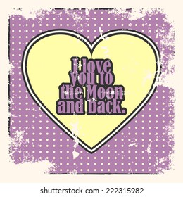 I love you background, illustration in vector format
