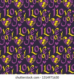 I love You background, texture, vector graphics