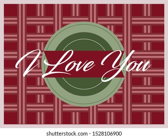 i love you, beautiful greeting card background or banner with vintagel theme. design illustration