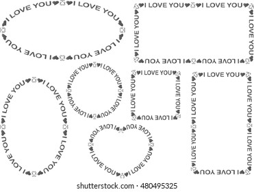 i love you border set