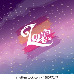 I love you, love calligraphic text, love background, love message, love text. Love art creative background.