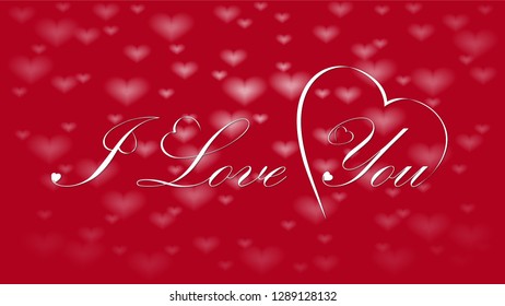 I love you calligraphy design, vector text