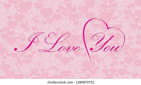 I love you calligraphy design, vector text