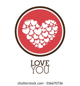 love you card design, vector illustration eps10 graphic 