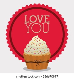 love you card design, vector illustration eps10 graphic 