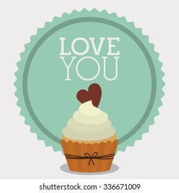 love you card design, vector illustration eps10 graphic 