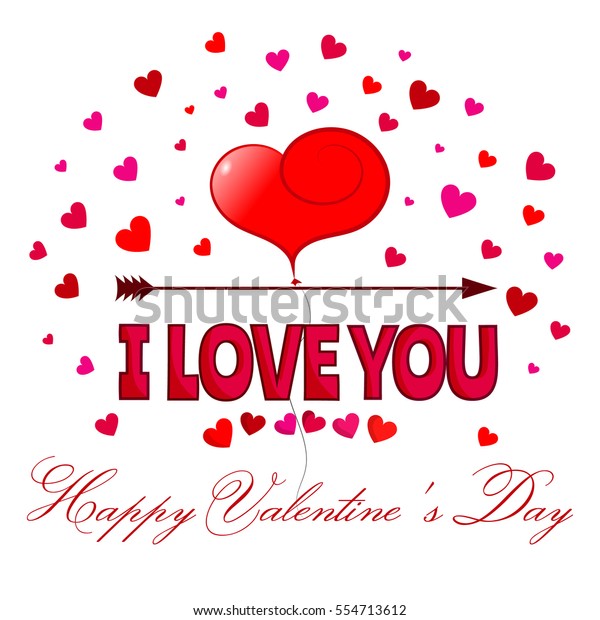 Love You Card Happy Valentines Day Stock Image Download Now