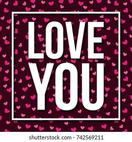 love you card passion feeling heart background
