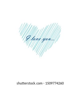 i love you card love romantic card vector