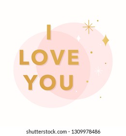 I love you card vector