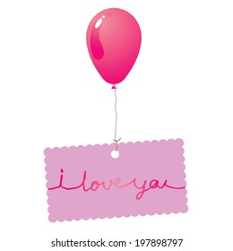I love you card vector