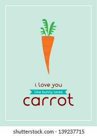 i love you carrot poster