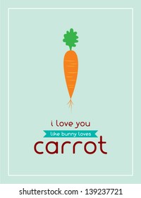 i love you carrot poster