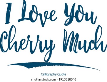 Ich liebe es, dass Sie viel brush typografische Text Liebe Zitat Valentine Zitat 