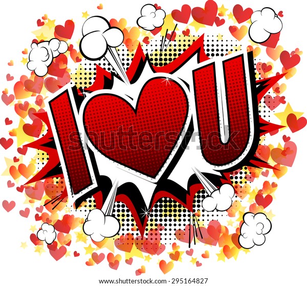 Love You Comic Book Style Word Stock Vector (Royalty Free) 295164827