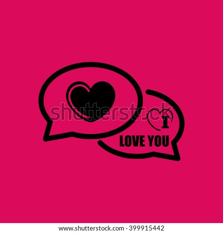 I love you Comments Icon. Eps-10.