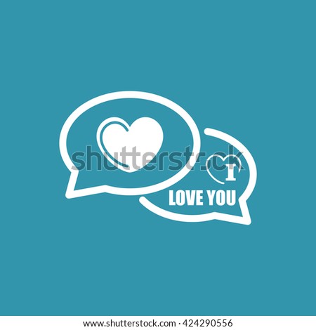 I Love You Comments Icon. Eps-10.