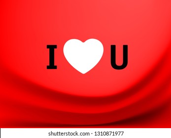 I love you concept. Valentines Day vector greeting card 