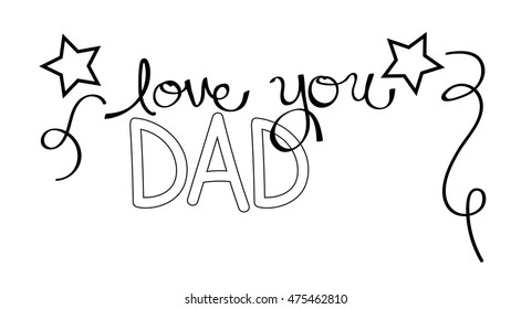 Love You Dad Coloring Page